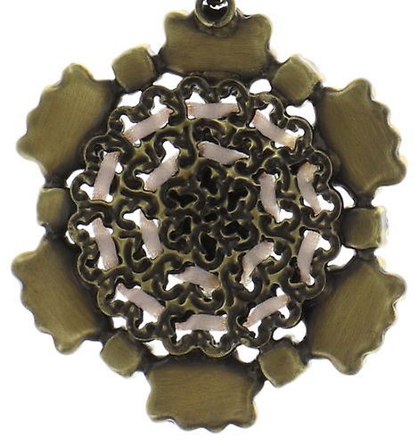 image for Necklace Pendant (Long) Macaron Beige / White  size 2XL