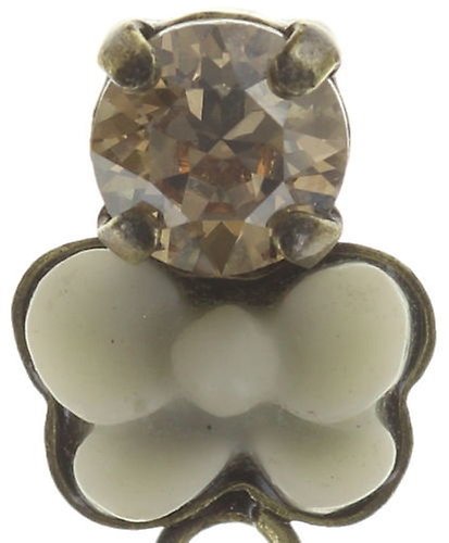 image for Earring Stud Dangling Macaron Beige / White  size XL