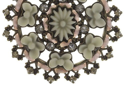 image pour Clou d'oreille pendant Macaron Beige / Blanc  size XL