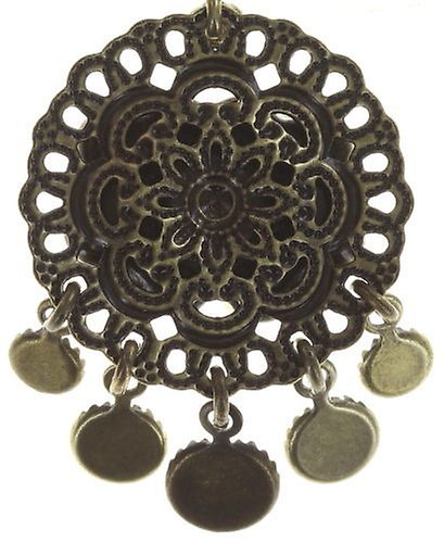 image pour Clou d'oreille pendant Macaron Beige / Blanc  size XS