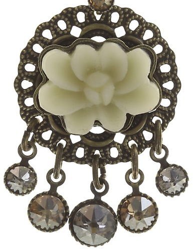 image pour Clou d'oreille pendant Macaron Beige / Blanc  size XS