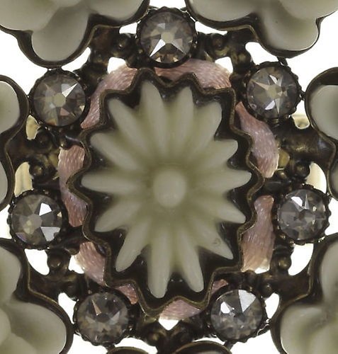 image pour Anneau Macaron Beige / Blanc  