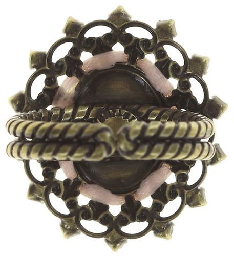 image pour Anneau Macaron Beige / Blanc  