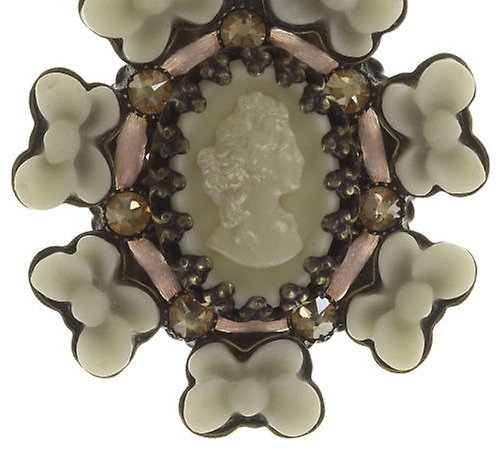 image pour Collier pendant Macaron Beige / Blanc  size L