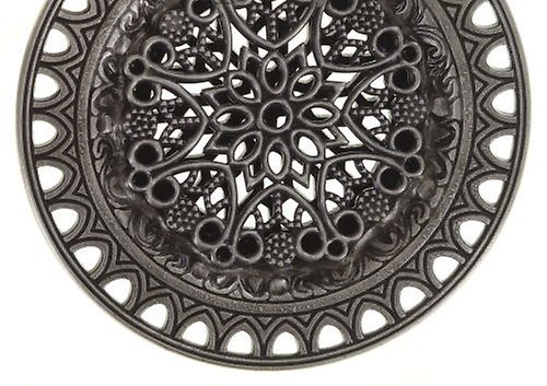 image pour Boucle d'oreille Clip pendante Ice Rosone Blanc  size 2XL