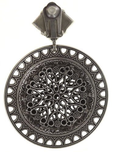 image pour Boucle d'oreille Clip pendante Ice Rosone Blanc  size 2XL