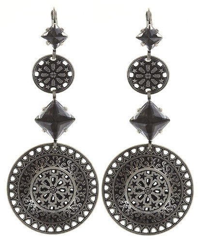 image for Earring Eurowire Dangling Ice Rosone White  size L,XS