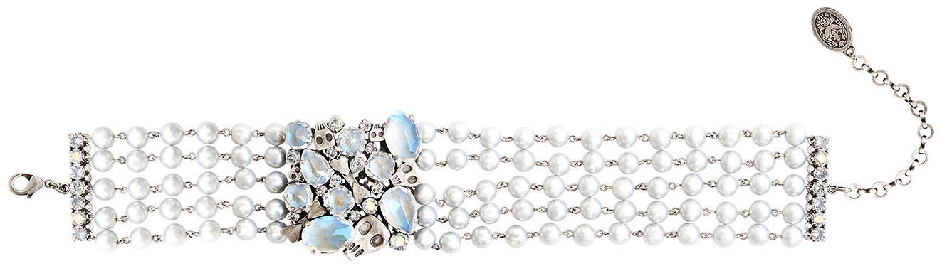 image for Necklace Choker Pirates in Paris White / Grey  