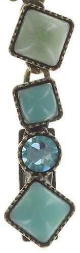 image for Earring Stud Dangling Jumping Baguette Blue  