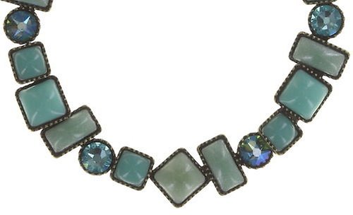 image for Earring stud dangling Jumping Baguette Blue  