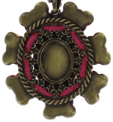 image pour Collier pendant Macaron Rose  size L