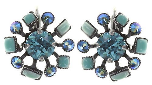 image pour Boucles d'oreilles Eurowire Jumping Baguette Bleu  