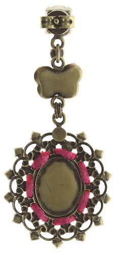 image pour Clou d'oreille pendant Macaron Rose  size S