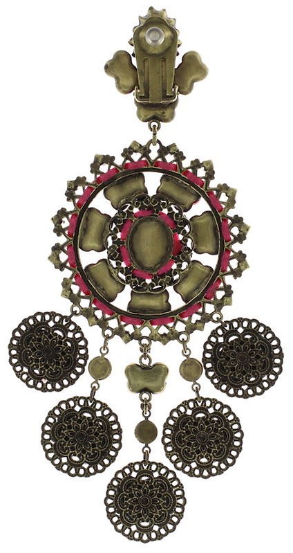 image pour Boucle d'oreille Clip pendante Macaron Rose  size XL,XS