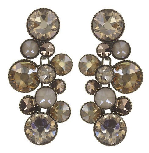 image for Earring Stud Dangling Water Cascade Beige  