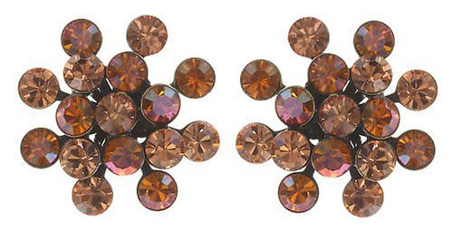 image for Earring Stud Magic Fireball Brown / Orange  Classic Size (21mm Ø)