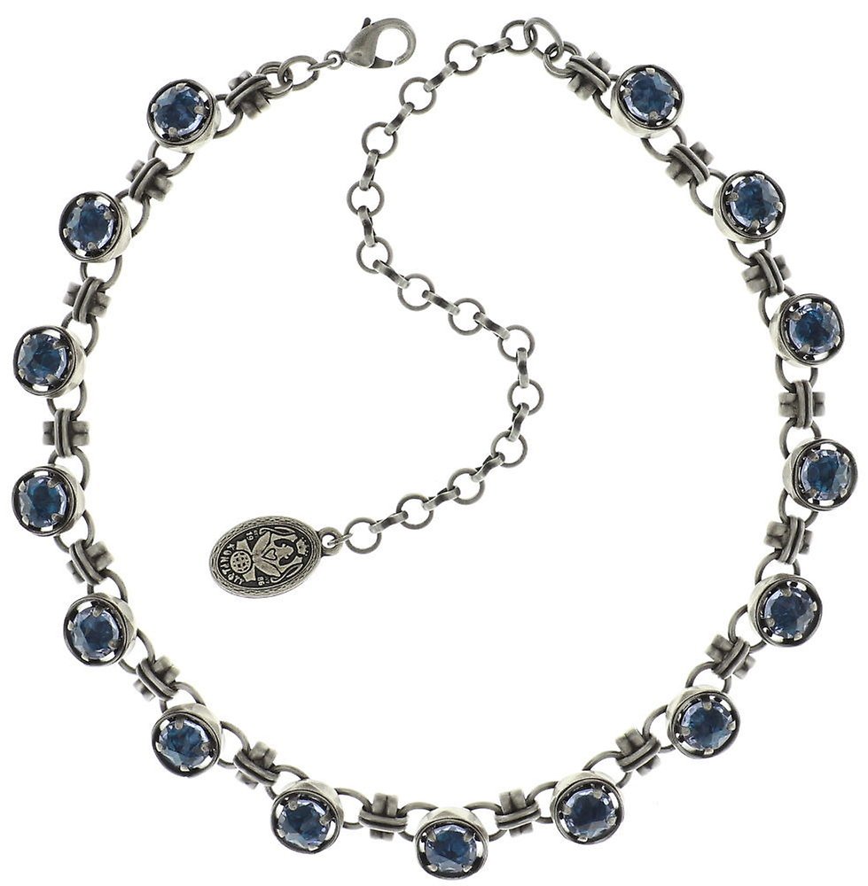 image for Necklace Choker Long Medieval Pop Blue  size XS