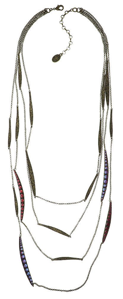 image pour Collier (long) Global Glam De Luxe dark rose  