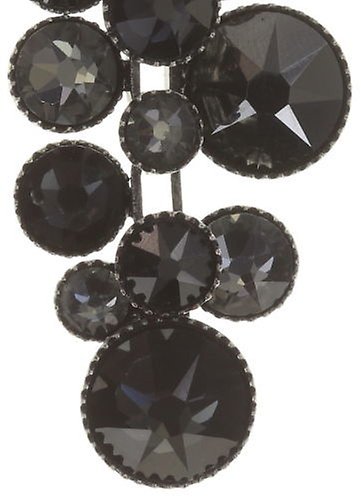 image for Earring Stud Dangling Water Cascade Black  