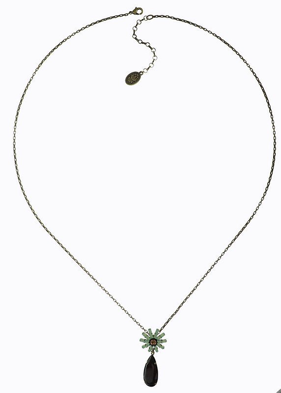 image for Necklace Pendant (Long) Spider Daisy - Daisy Spider Brown / Green  