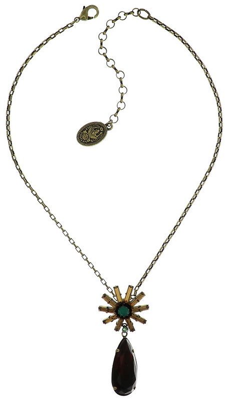 image for Necklace Pendant Spider Daisy - Daisy Spider Brown / Green  