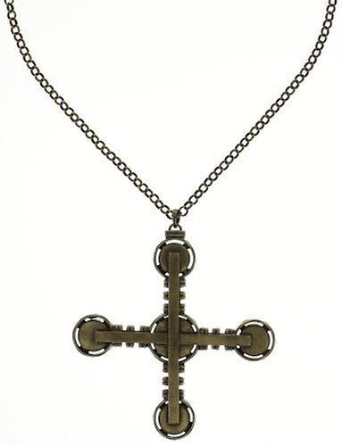 image for Necklace Pendant (Long) Medieval Pop White / Brown  size M,S