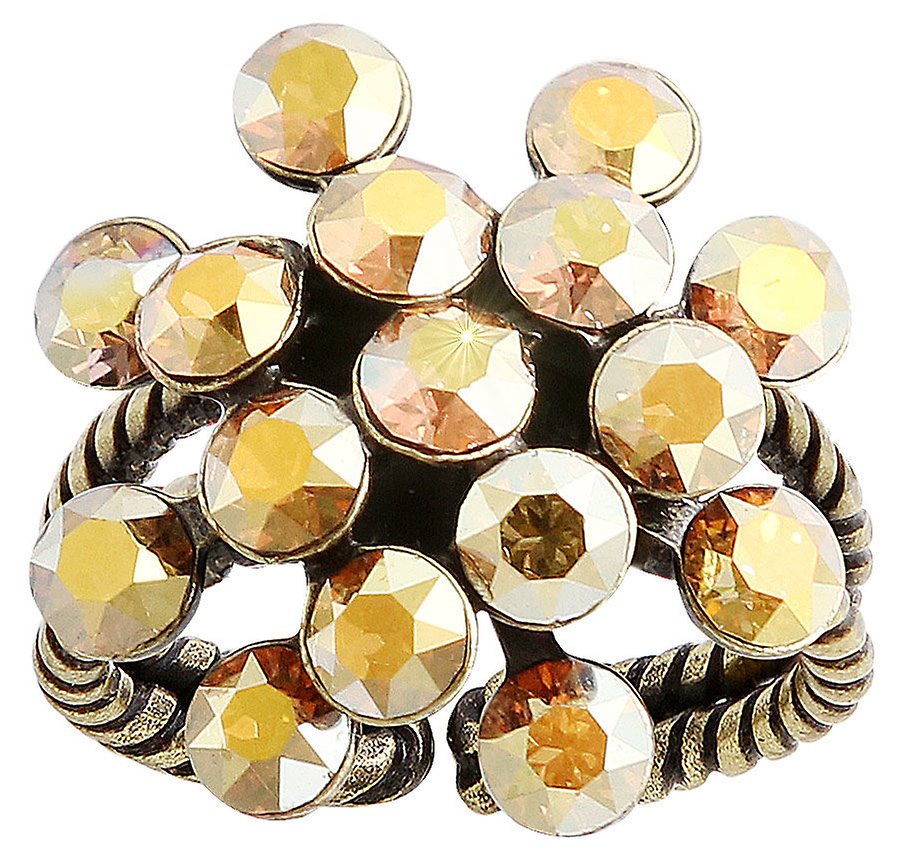 image for Ring Magic Fireball Yellow crystal metallic sunshine mini