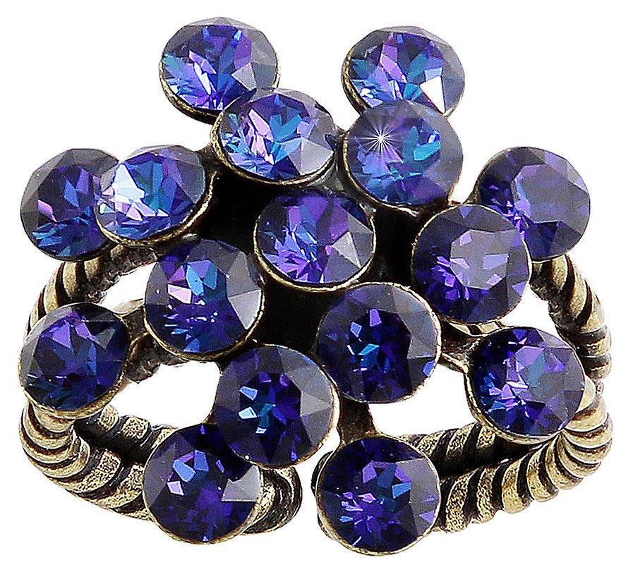 Bild für Ring Magic Fireball Blau / Lila Kristall Heliotrop mini