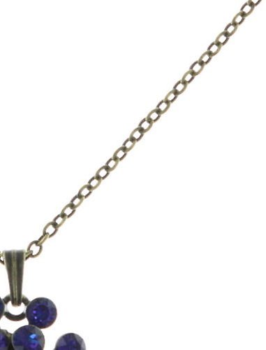 image for Necklace pendant Magic Fireball Blue / Lila crystal heliotrope mini