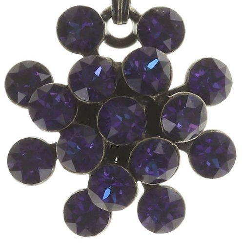 image for Necklace pendant Magic Fireball Blue / Lila crystal heliotrope mini
