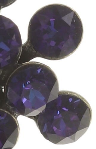 Bild für Ohrringe mit Brisur Magic Fireball Blau / Lila Kristall Heliotrop mini