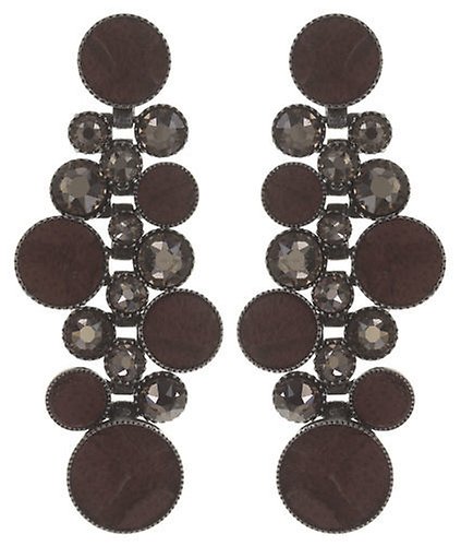 image for Earring Stud Dangling Planet River Brown  