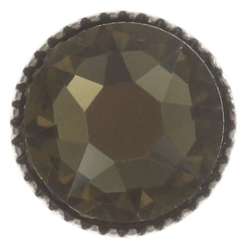 image for Earring Stud-Flat Black Jack Green Khaki SS 34