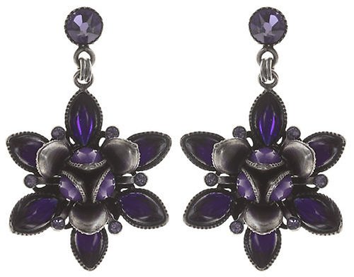 image for Earring Stud Dangling Lotus Flower Lila  size S