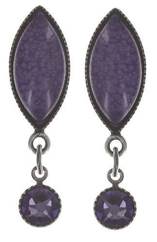 Bild für Ohrstecker baumelnd Lotus Flower Lila  