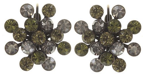 Bild für Ohrringe mit Brisur Magic Fireball Grün / Grau  Classic Size (21mm Ø)