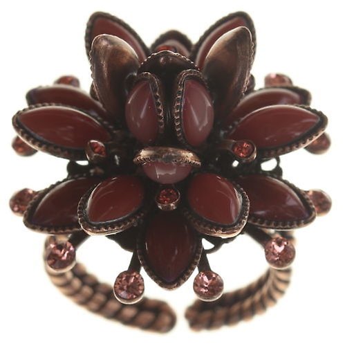 image for Ring Lotus Flower Red  size M