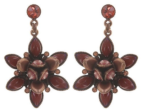 image pour Clou d'oreille pendant Lotus Flower Rouge  size S