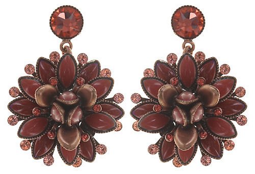 image pour Clou d'oreille pendant Lotus Flower Rouge  size M