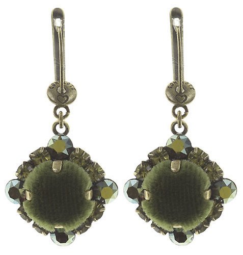 image pour Boucles d'oreilles pendantes Velvet Glitz Vert  