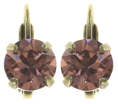 image for Earring eurowire Black Jack Pink blush rose SS 39