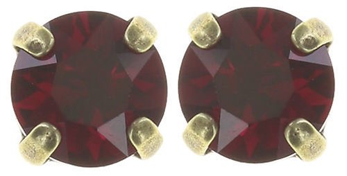 Kép Earring stud Black Jack Red ruby SS 29