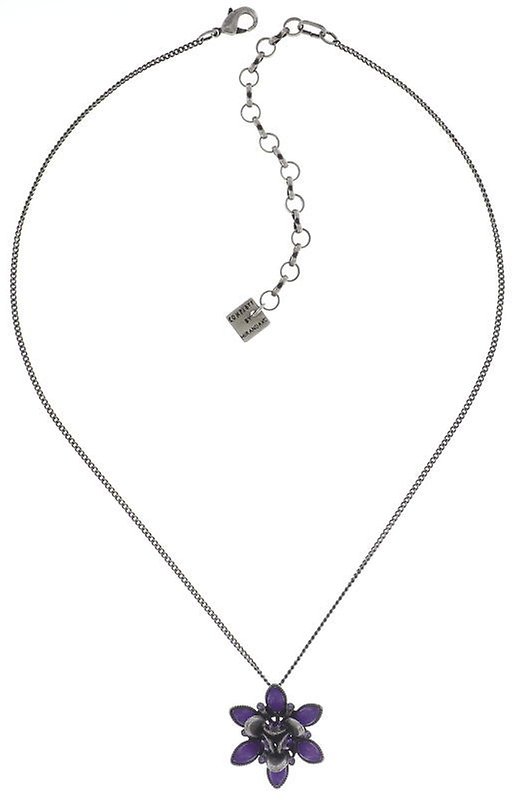 image for Necklace Pendant Lotus Flower Lila  size S