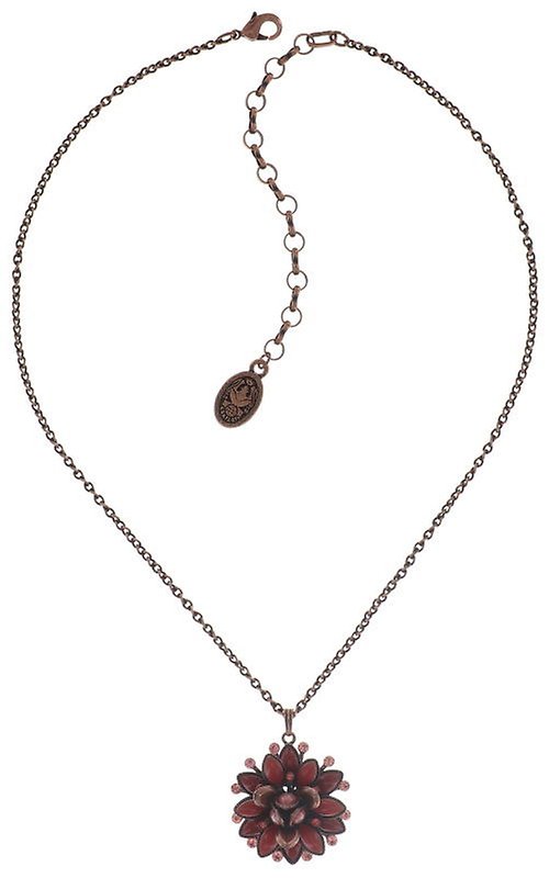 Bild für Halskette mit Anh&auml;nger Lotus Flower Rot  Größe M