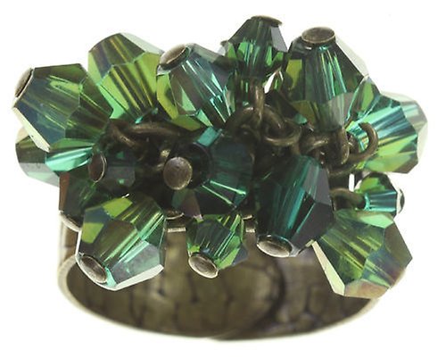 image pour Anneau Jumping Beads Vert Foncé  