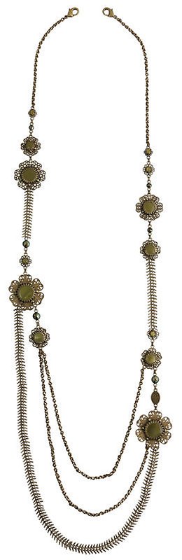 image for Necklace (Long) Flower Shadow Green  size XL,L,M,S,XS