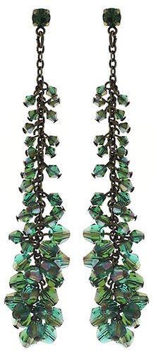 Bild für Ohrstecker baumelnd Jumping Beads Dunkelgrün  