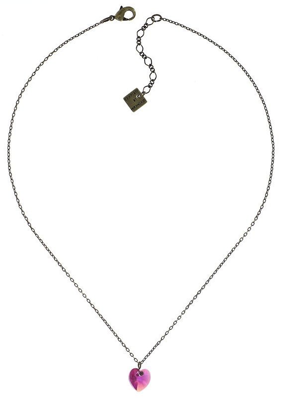 image for Necklace Pendant Hearts for Us Dark Pink  