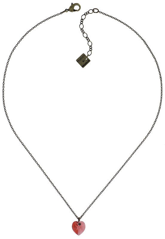 image for Necklace Pendant Hearts for Us Red / Orange  