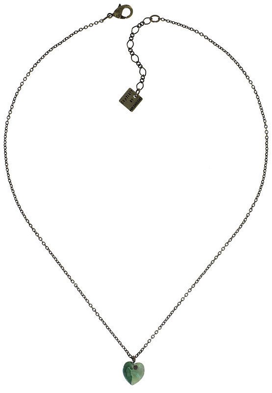 image for Necklace Pendant Hearts for Us Green  